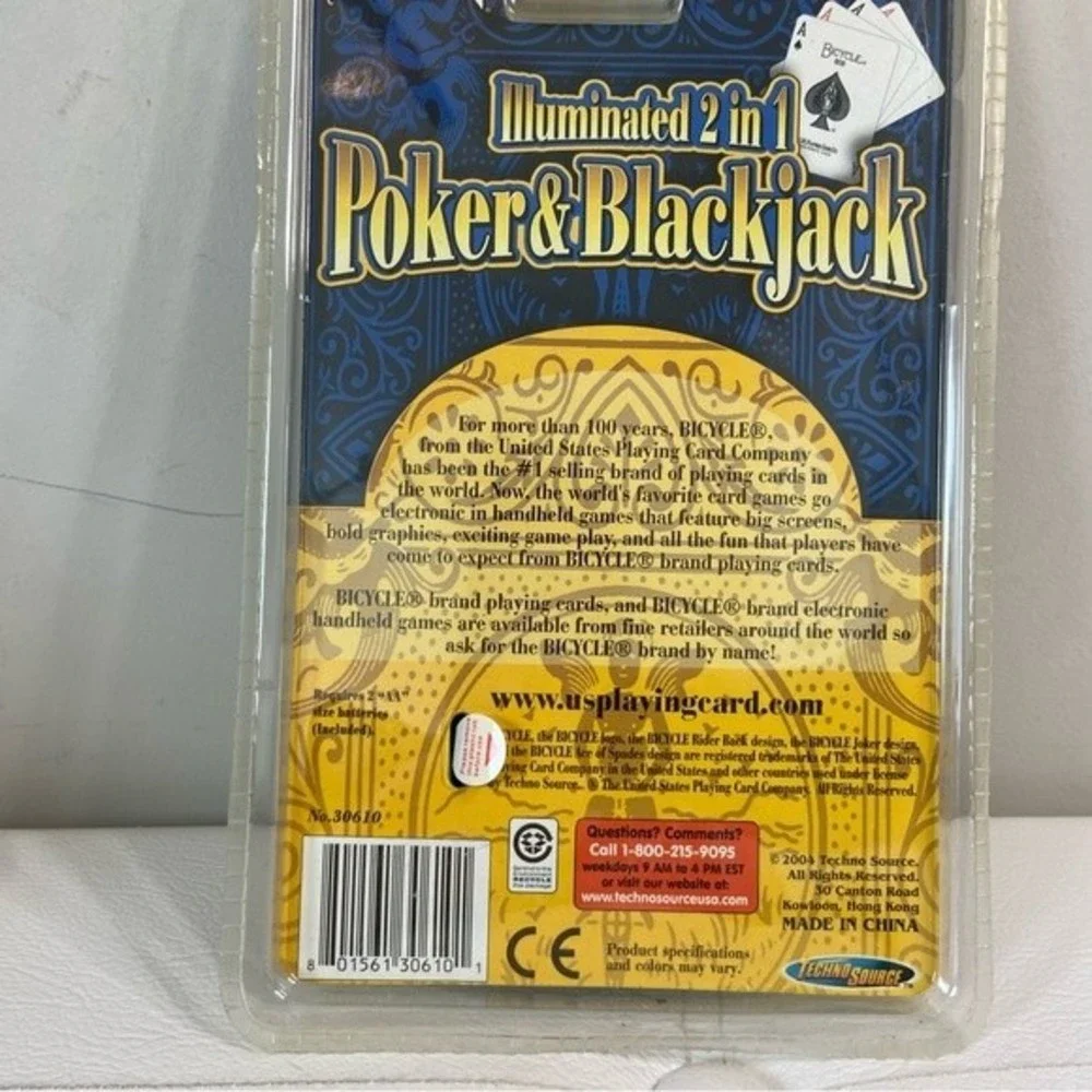 Bicycle Hand Held Illuminated 2 in 1 Poker and Blackjack Game